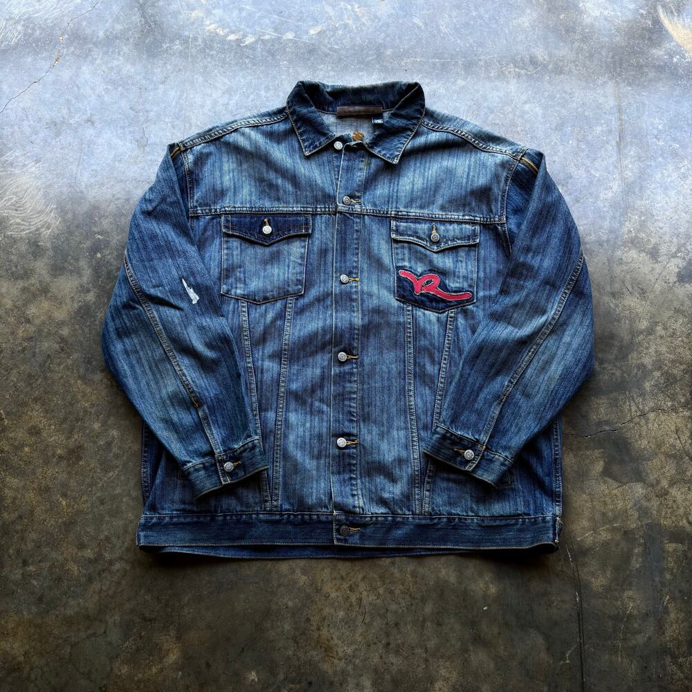 Vintage Y2K Rocawear Embroidered‎ Denim Jean Jacket